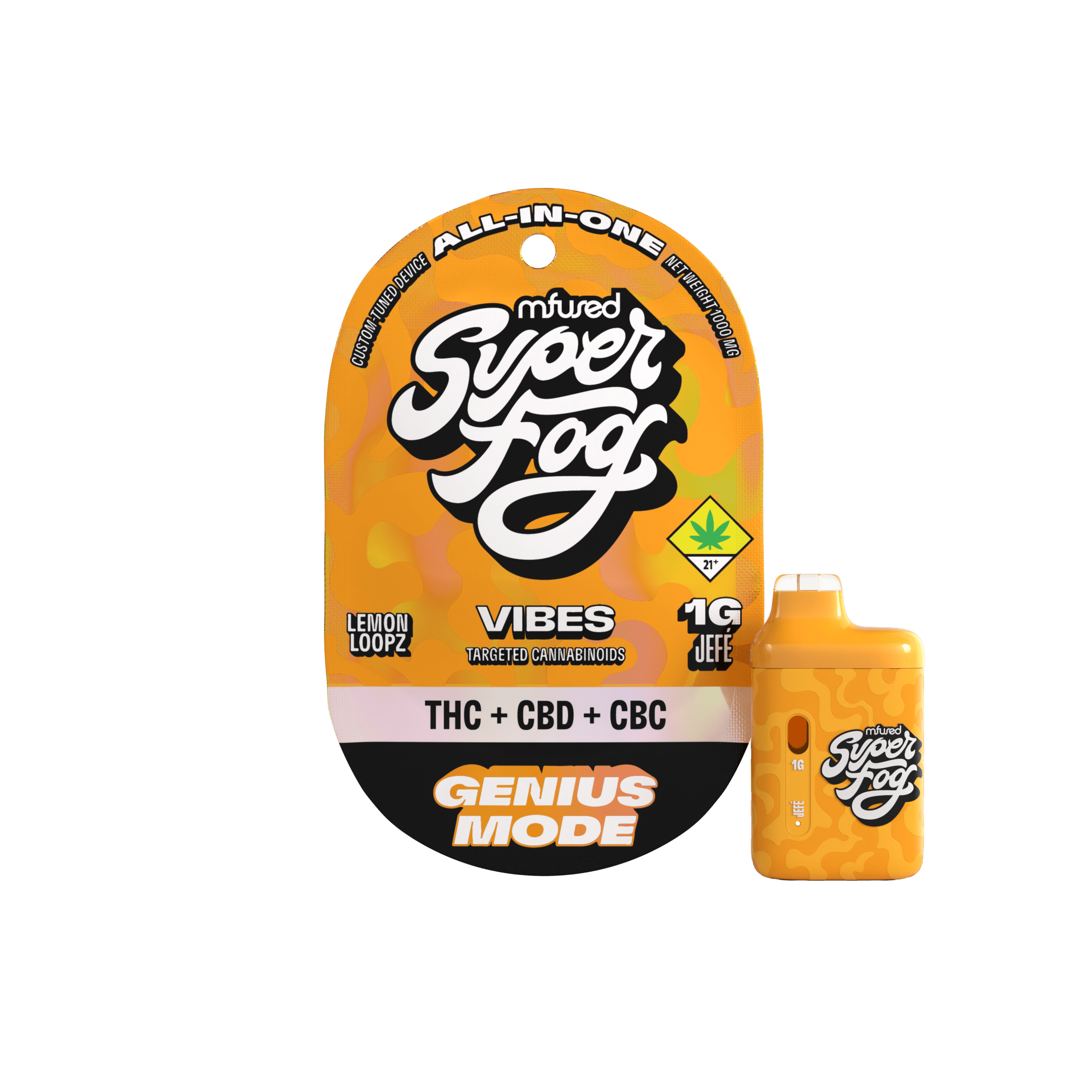 Genius Mode CBC Vibes Super Fog Disposable | Mfused - 1g, Vapes
