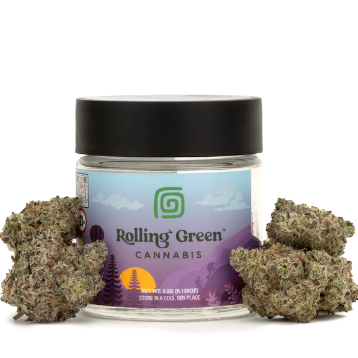 Rolling Green | Flower | Premium Jar | 3.5g | Tangerine Dream