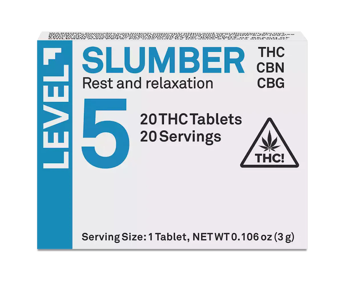 LEVEL 5 | 20pk | 100mg |1:1:1 (THC:CBN:CBG) Slumber