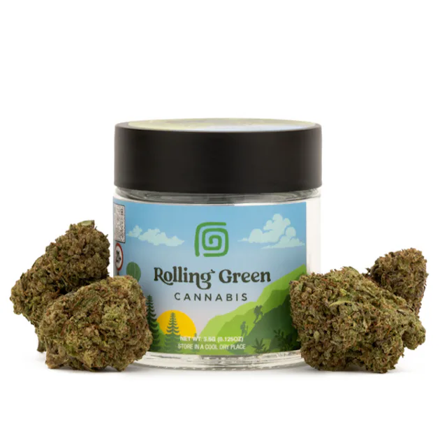 Rolling Green | Flower | Value Jar | 3.5g | Banana Cream Gelato