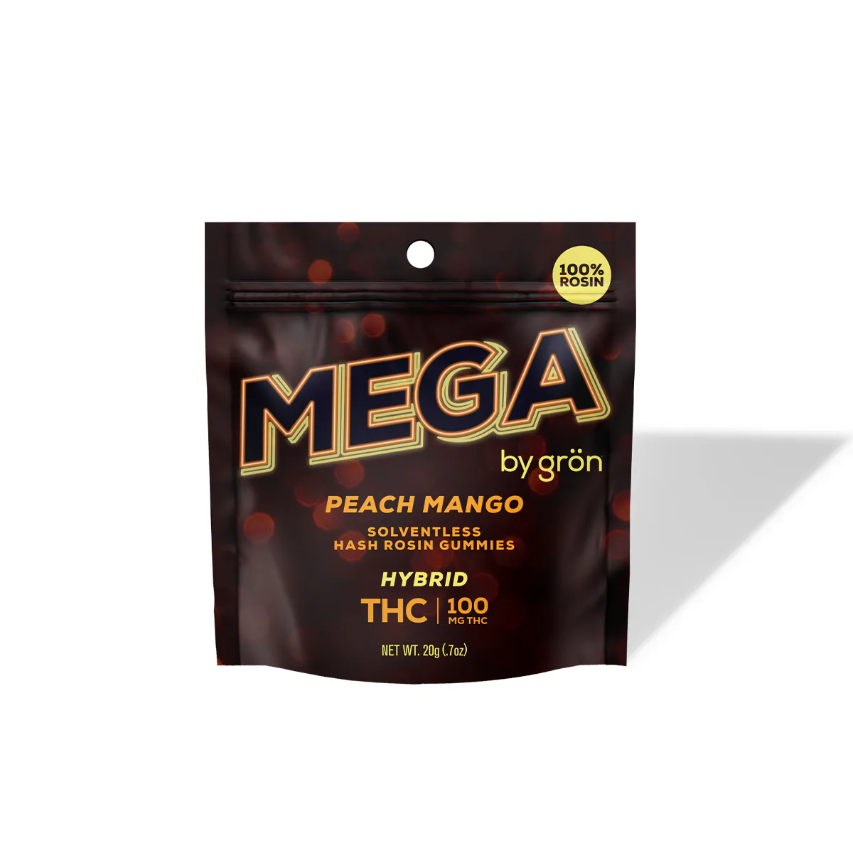 Gron | Gummy | 100mg | Rosin Mega Peach Mango