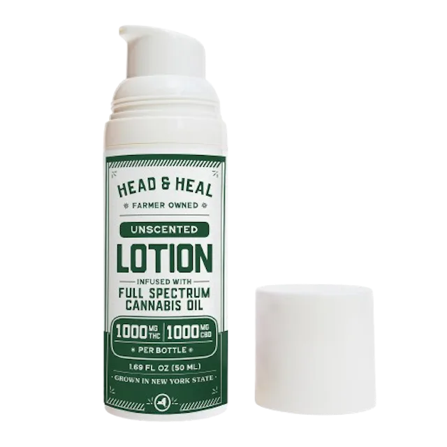 Head And Heal | Unscented Lotion | 1000mg | 1:1 (THC:CBD) | 50ml