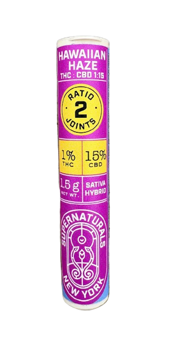 Supernaturals | Preroll | 2pk | 1.5g | Hawaiian Haze 1:15 (THC:CBD)