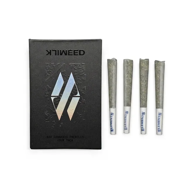 Milkweed | Preroll | 4pk | 3g | Kief Infused Lemon Cherry Gelato