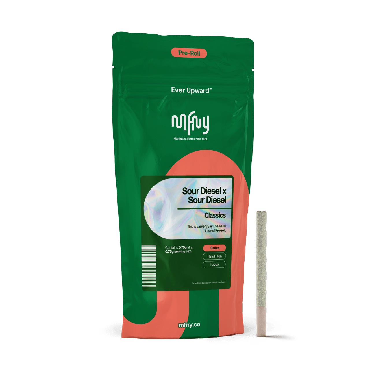 Single Infused Pre-roll · 0.75g · Sour Diesel X Sour Diesel