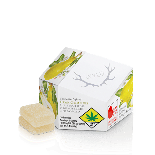 WD - Pear (Refresh/Hybrid) 1:1 THC:CBG / Gummies 50mgTHC 10pk