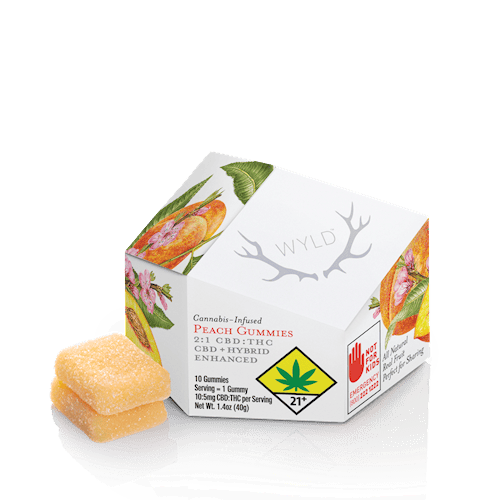 WD - Peach 2:1 CBD:THC Hybrid / Gummies 50mgTHC 10pk
