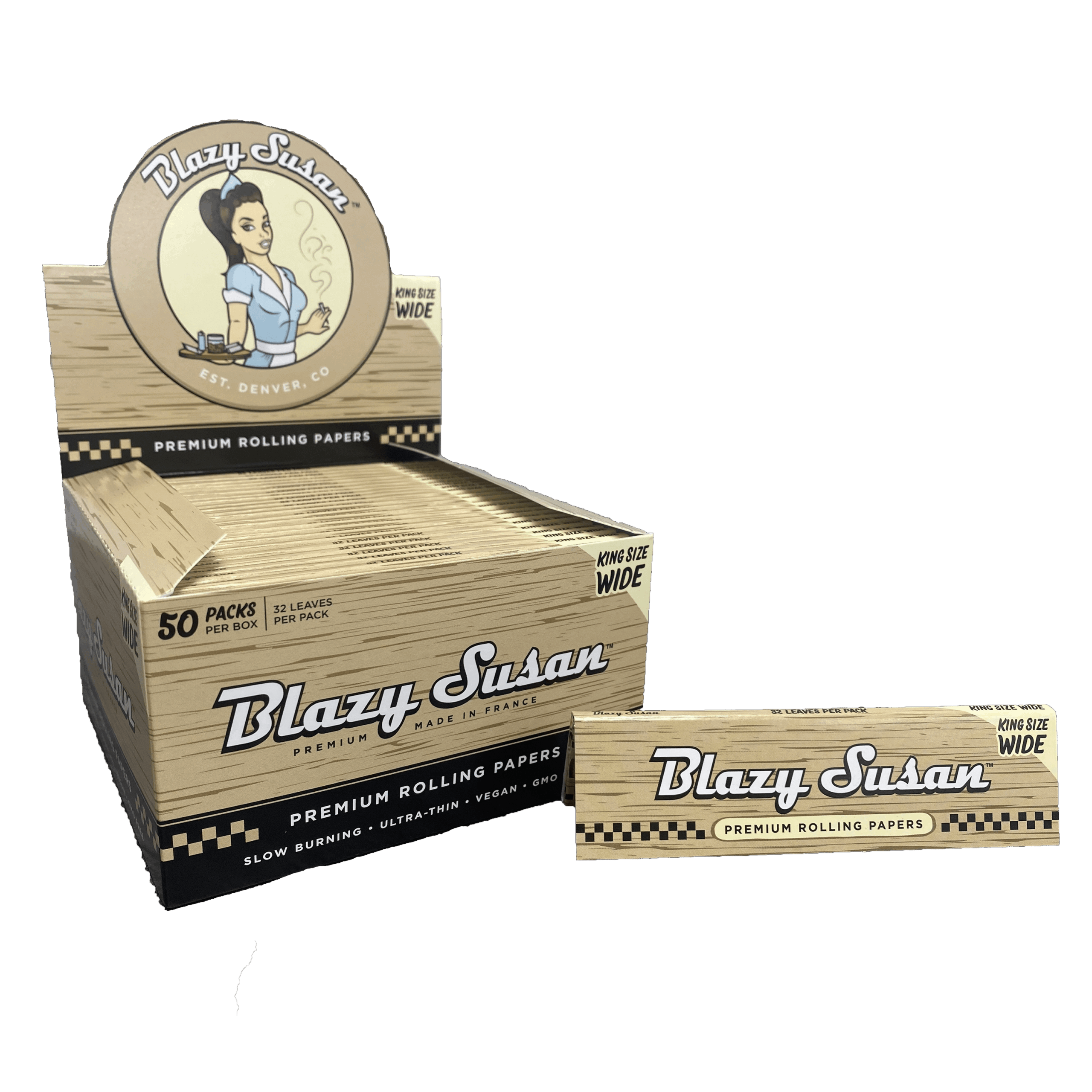 Rolling Papers · King Wide (Unbleached) · 32ct by Blazy Susan