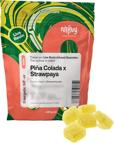 MFNY | Gummy | 10pk | 100mg | Live Resin Pina Colada x Strawpaya