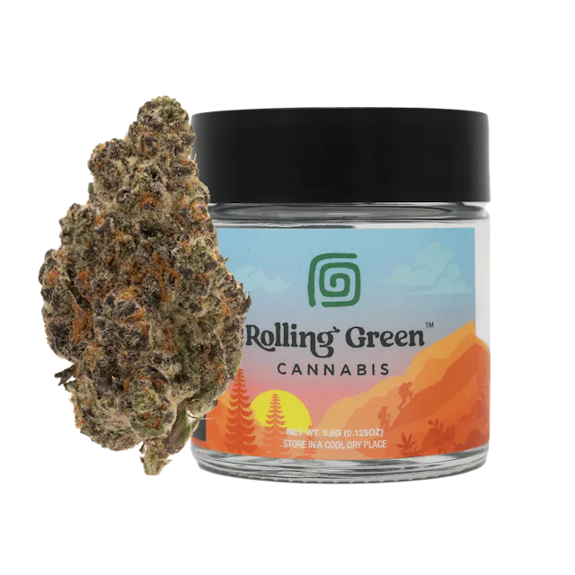 Rolling Green | Flower | Standard Jar | 3.5g Glitter Bomb