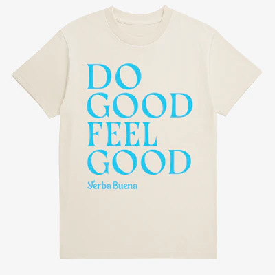 Yerba Buena T-Shirt Do Good Feel Good - | Cream Large
