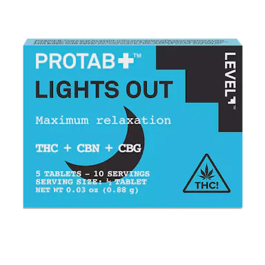 LEVEL Protab | 5pk | 100mg | (THC:CBN:CBG) Lights Out