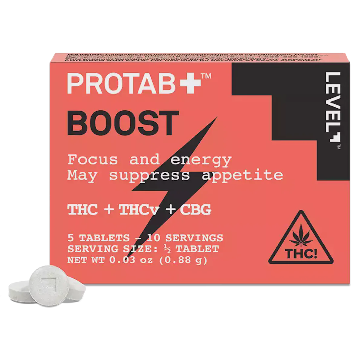 LEVEL Protab | 5pk | 100mg | (THC:THCV:CBG) Boost