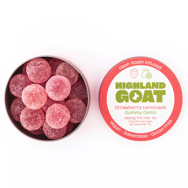 Highland Goat | Gummy | 20pk | 100mg | Hash Rosin Strawberry Lemonade