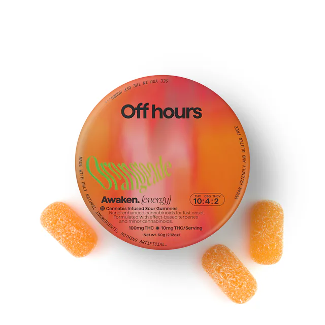 Off Hours | Gummy | 10pk | 100mg | AWAKEN Orangeade (THC:THCV)