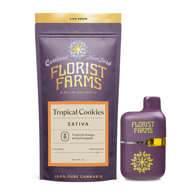 Florist Farms | Vape | 1g AIO Tank | Live Resin Tropical Cookies