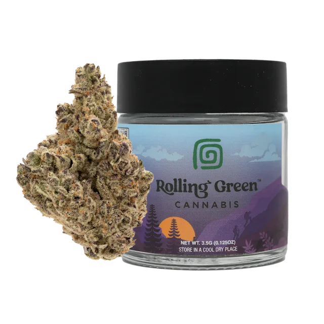 Rolling Green | Flower | Premium Jar | 3.5g | Dante’s Rainbow