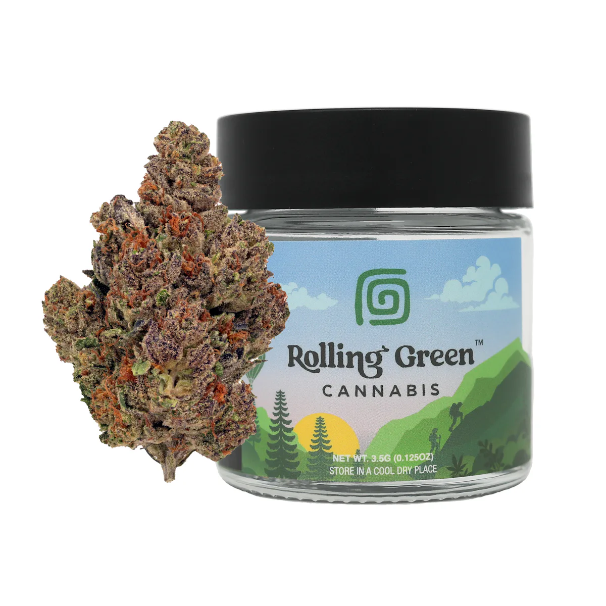 Rolling Green | Flower | Value Jar | 3.5g | Permanent Marker