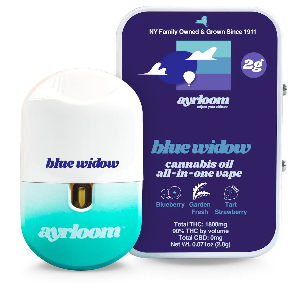 Ayrloom | Vape | 2g AIO | Blue Widow