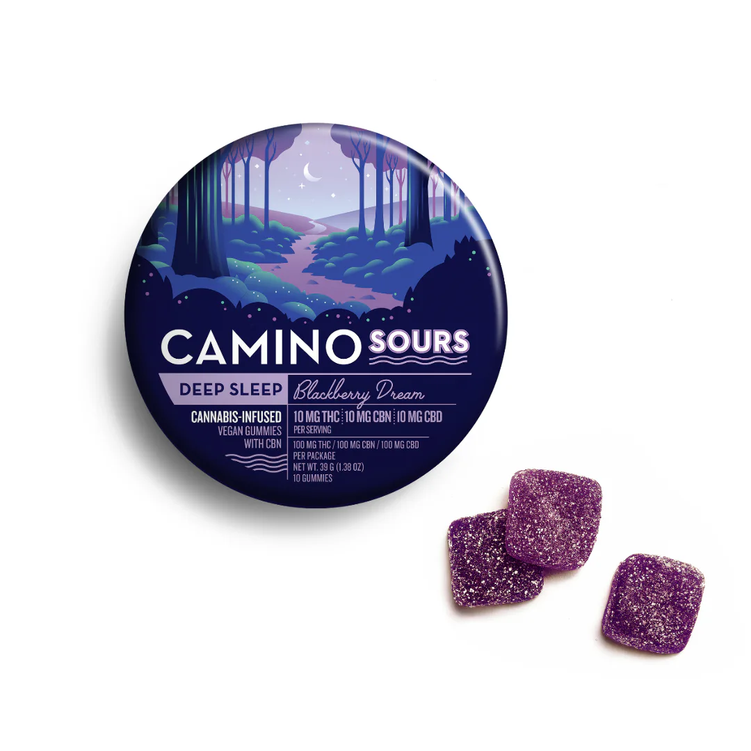 Camino | Gummy | 10pk | 100mg | 1:1:1 (THC:CBD:CBN) | DEEP SLEEP Blackberry Dream Sours