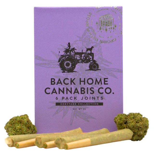 Back Home Cannabis | Preroll | 6pk | 3g | Northern Lights