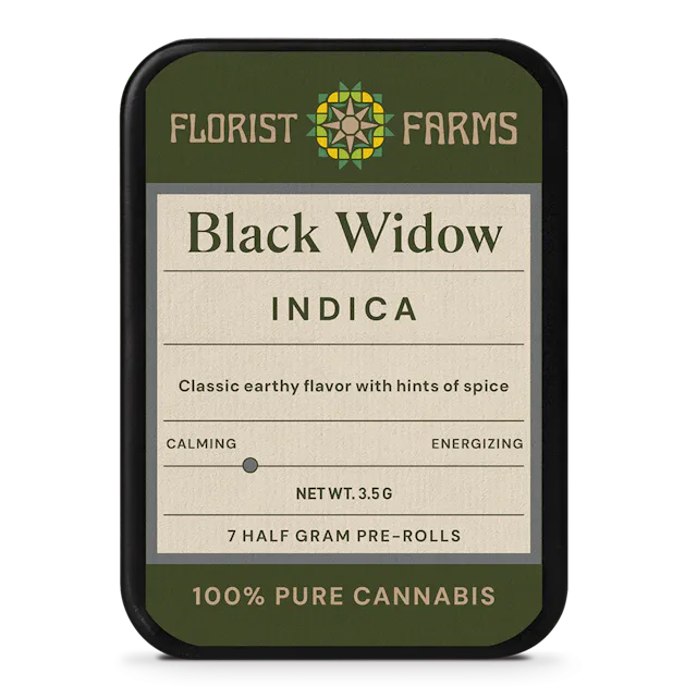 Florist Farms | Preroll | 7pk | 3.5g | Black Widow