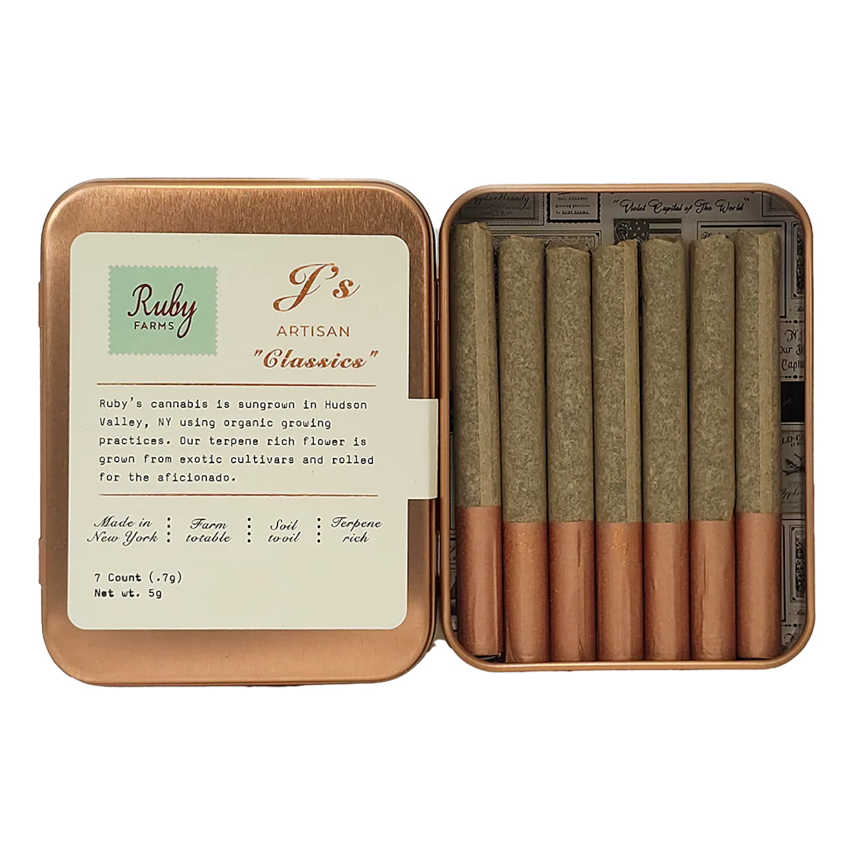 Ruby Farms | Preroll | 7pk | 5g | Strawberry Guava Classics