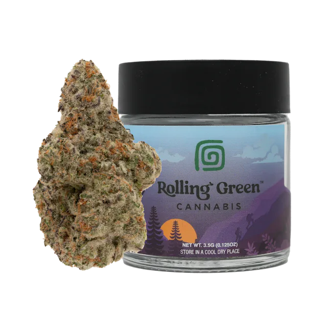 Rolling Green | Flower | Premium Jar | 3.5g | Mac Flurry