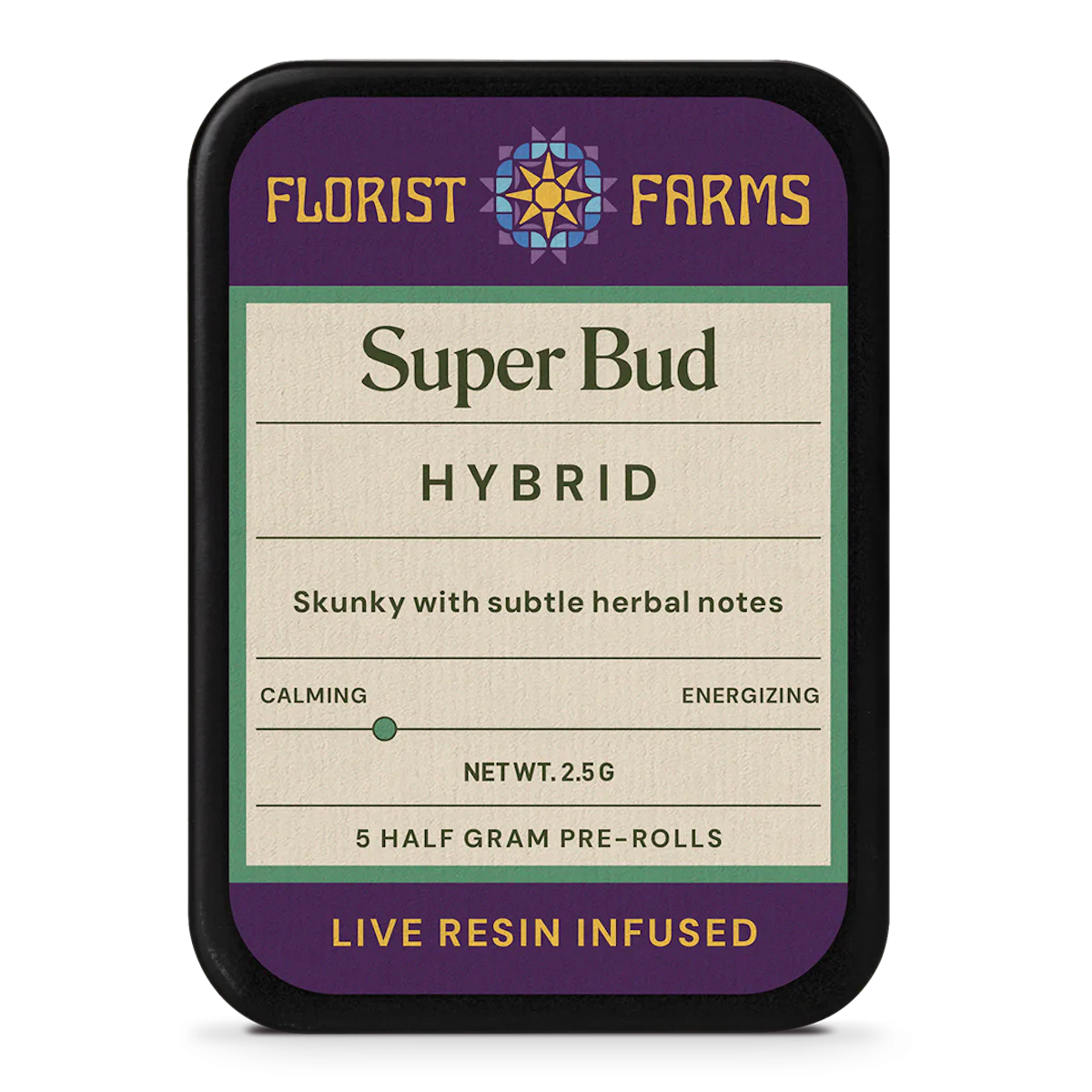 Florist Farms | Preroll | 5pk | 2.5g | Live Resin Infused Super Bud