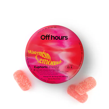 Off Hours | Gummy | 10pk | 100mg | EUPHORIC Watermelon Lemonade (THC:CBG)