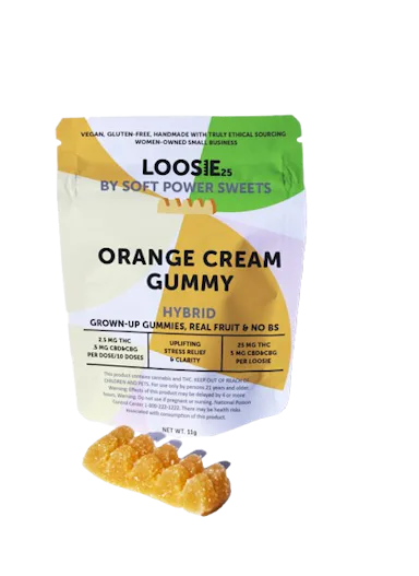 Soft Power Sweets | Gummy | 1pk | 25mg | Loosie Orange Cream