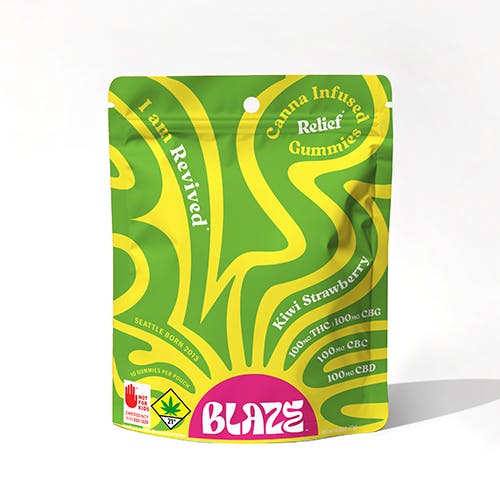 EH - Kiwi Strawberry 1:1:1:1 (Relief) / Blaze Gummies DOH 10pk