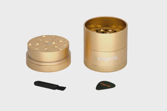 Rolling Accessories · 2.5" 5-piece Grinder · Gold by ONGROK