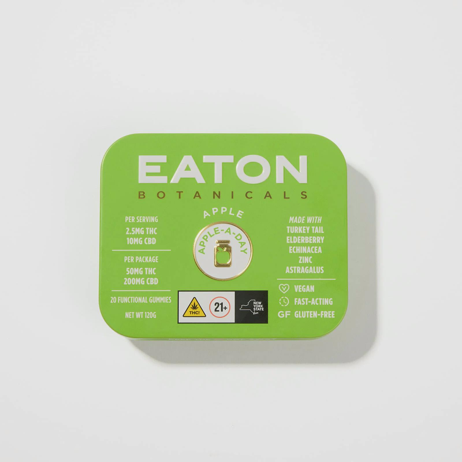 Gummies · 2.5mg 20pk · 1:4 THC:CBD · Apple Apple-A-Day by Eaton