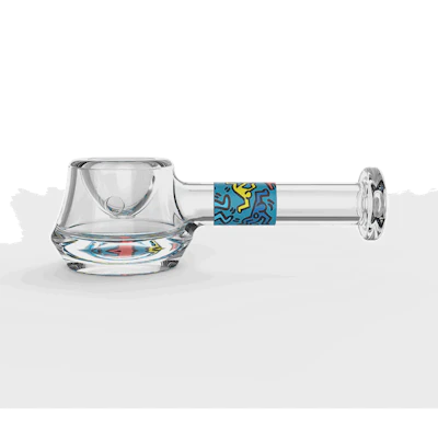 Keith Haring Spoon Glass Pipe | Blue