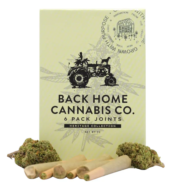 Back Home Cannabis | Preroll | 6pk | 3g | Super Lemon Haze