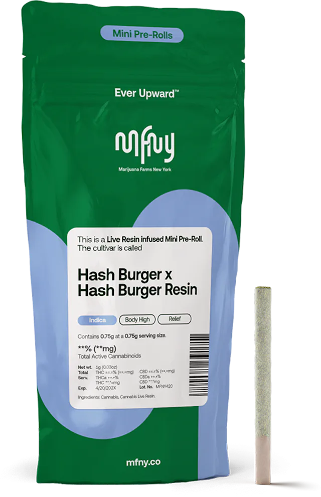 MFNY | Preroll | .75g | Live Resin Infused Hash Burger x Hash Burger