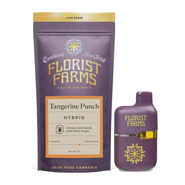 Florist Farms | Vape | 1g AIO Tank | Live Resin Tangerine Punch