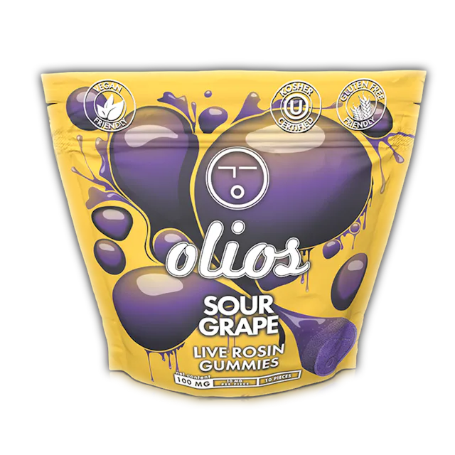Olio | Gummy | 100mg | Live Rosin Sour Grape