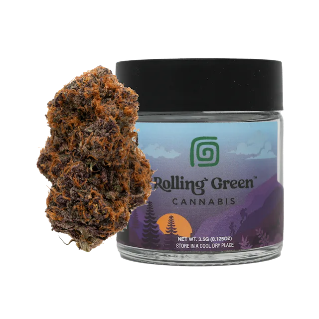 Rolling Green | Flower | Premium Jar | 3.5g | Midnight Orgy