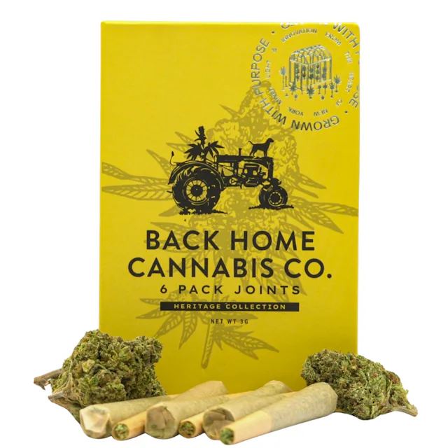 Back Home Cannabis | Preroll | 6pk | 3g | Maui Wowie