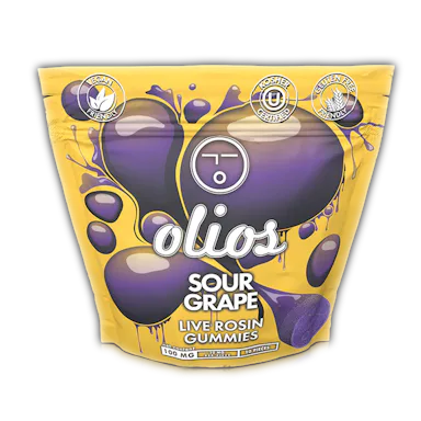 Olio | Gummy | 100mg | Live Rosin Sour Grape