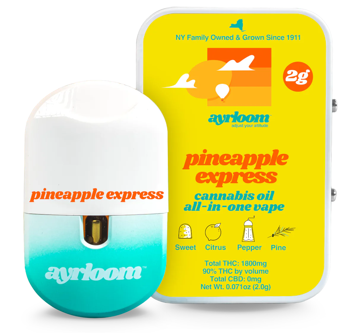 Ayrloom | Vape | 2g AIO | Pineapple Express