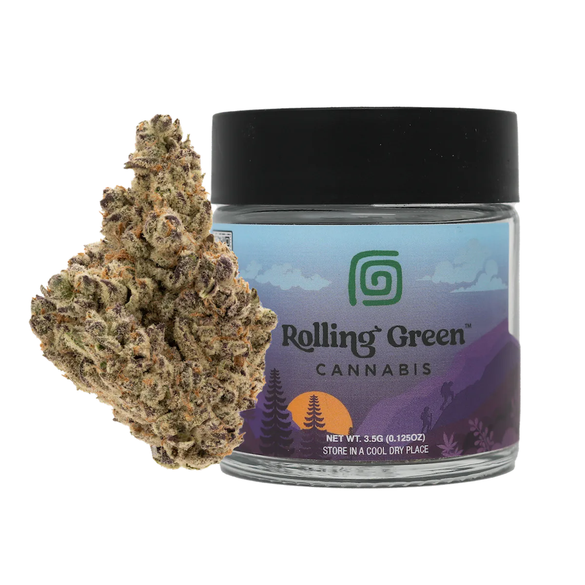 Rolling Green | Flower | Premium Jar | 3.5g | Dante’s Rainbow
