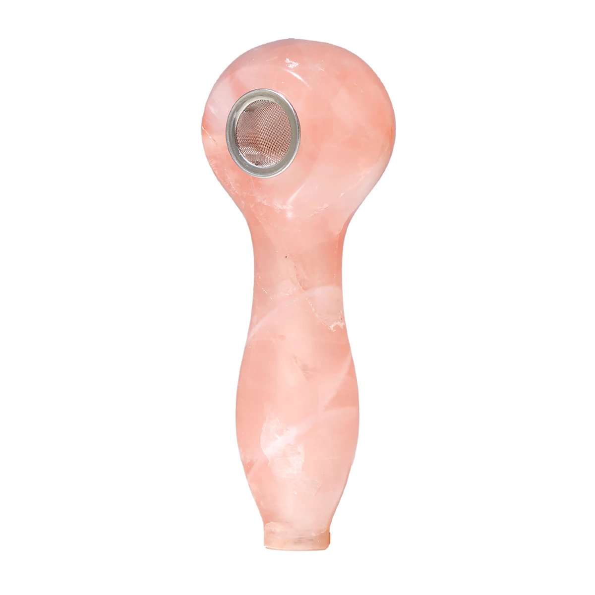 Gemstone Spoon Pipe - Rose Quartz