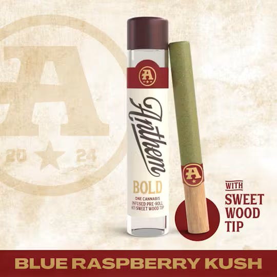 Single (Infused) · 1g · Blue Raspberry Kush (Wood Tip) by Anthem