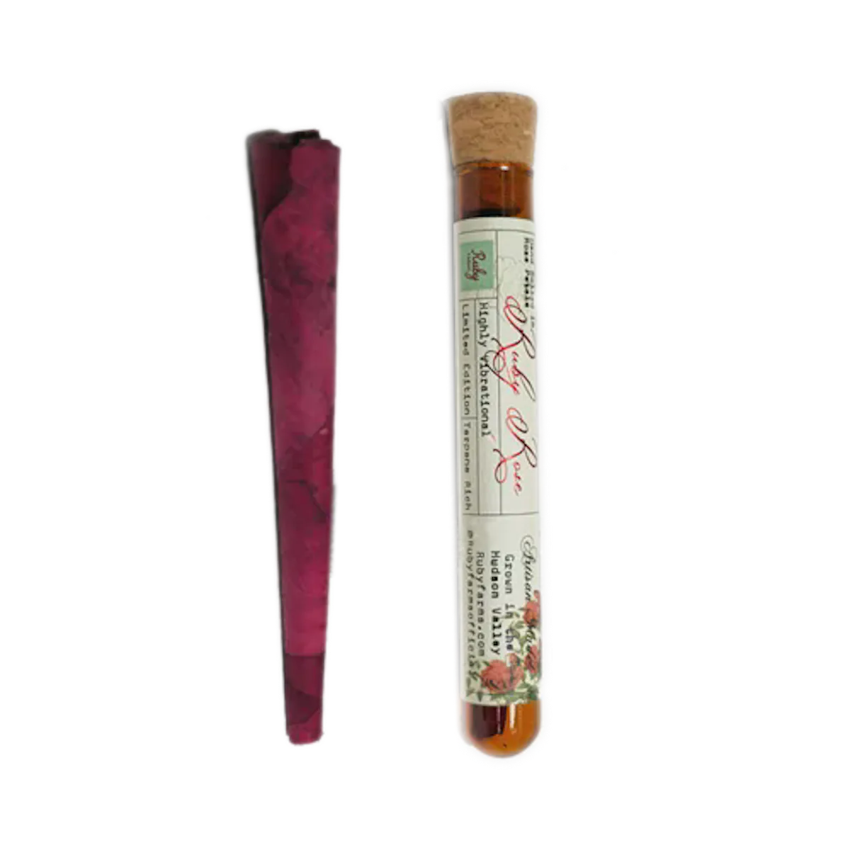 Ruby Farms | Rose Petal Preroll | 1.5g | Hash Infused Black Haze