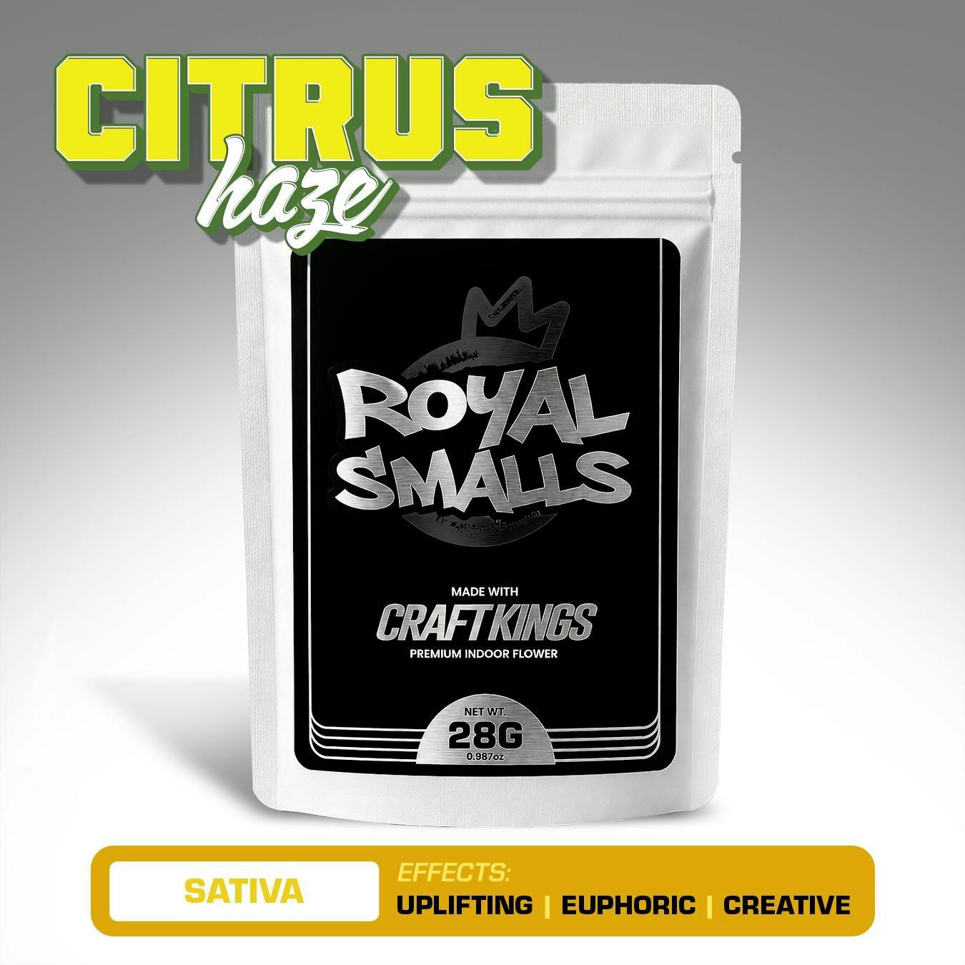 Craft Kings Royal Smalls Citrus Haze - 28g Flower - 1oz in Buena