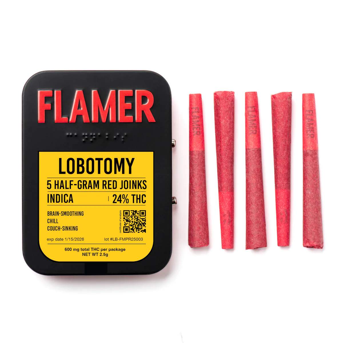 Flamer | Preroll | 5pk | 2.5g | Lobotomy