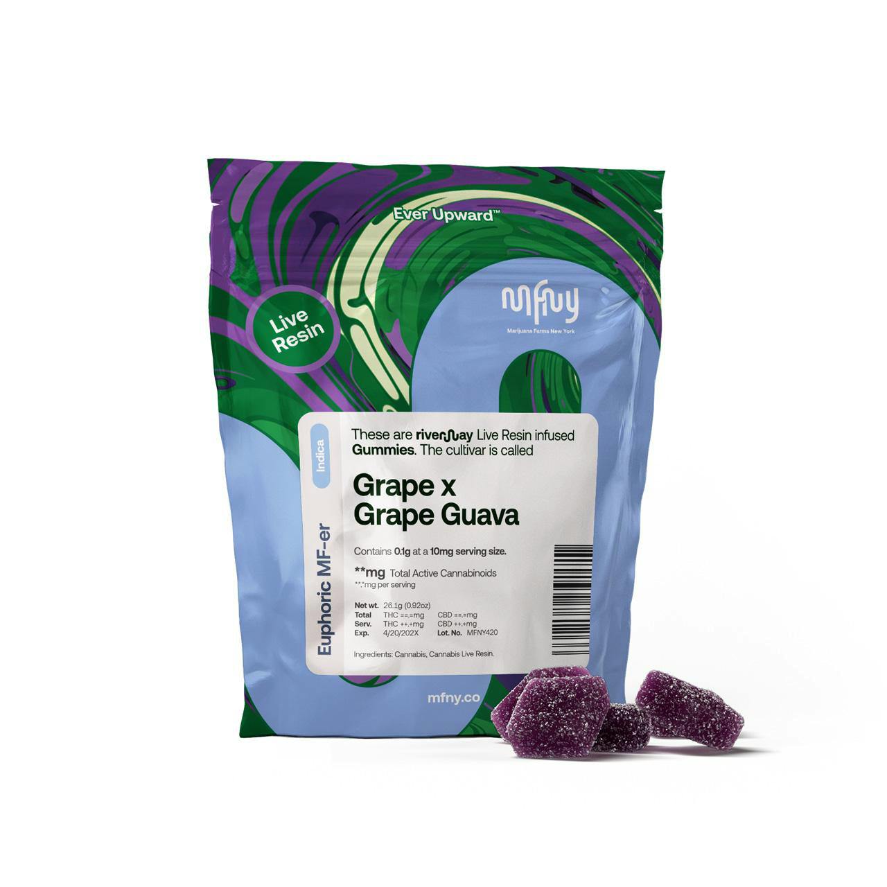 Live Resin Gummies · 10mg 10pk · Grape X Grape Guava by MFNY